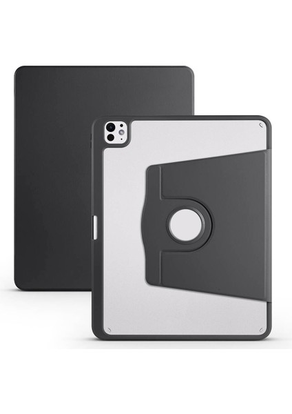 Apple iPad Pro 11 2025 M5 Spinguard Pro - Koruma ve Konfor Kalem Bölmeli Dönebilen Standlı Kılıf