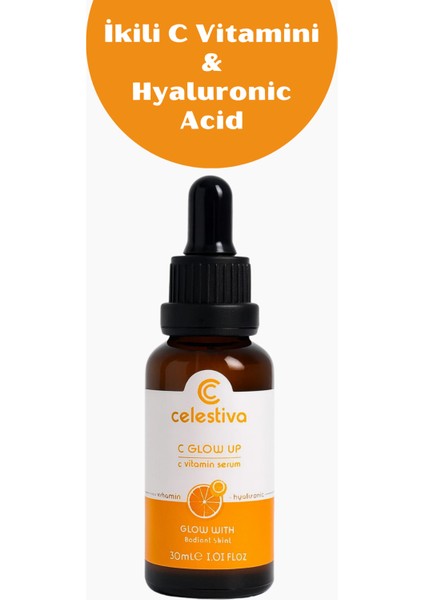 C Glow Up Vitamin C Serum 30 ml – Leke Karşıtı, Aydınlatıcı ve Cilt Tonu Eşitleyici Serum
