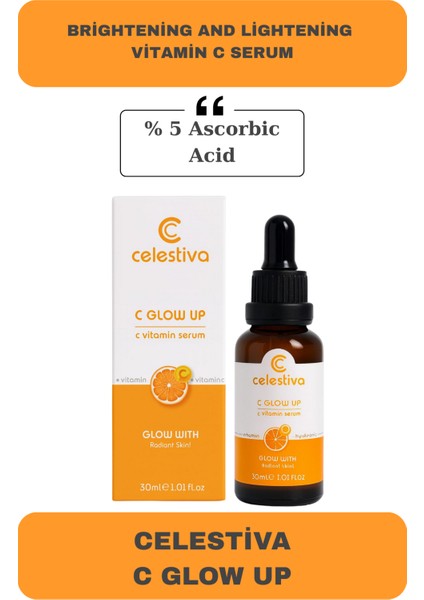 C Glow Up Vitamin C Serum 30 ml – Leke Karşıtı, Aydınlatıcı ve Cilt Tonu Eşitleyici Serum indirimleri
