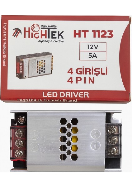 Ultra Slim 12V-5 Amper Sessiz Şerit LED Trafosu