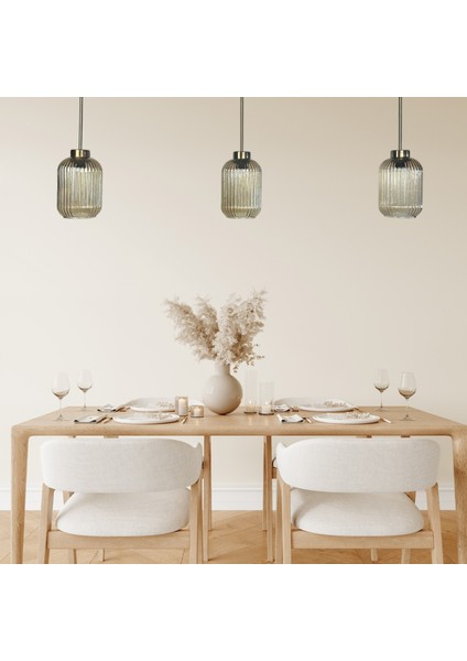 Wingmn Üçlü Bal Rengi Cam Avize Ince Eskitme Başlık Retro Sarkıt Restoran Salon Aydınlatma fiyatları