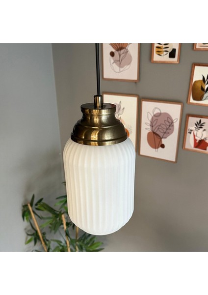 Wingmn Beyaz Cam Tekli Avize Eskitme Kum Saati Başlık Retro Sarkıt Lamba Restoran Salon Aydınlatma indirimleri