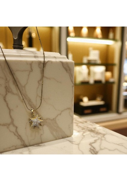 316L Çelik Kadın Kolye Gold Yıldız Figürlü Gold Kolye Dönen Uçlu Paslanmaz Suya Dayanıklı Zarif Takı Hediyelik Gold Kolye indirimleri