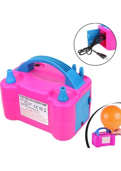 Çift Çıkışlı Balon Şişirme Makinası, Elektrikli Balon Pompası 73005 Pembe Mavi fiyatları