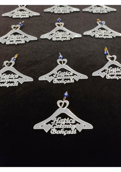 Pleksi Gelin Bohçası Yazısı Bohça Süsü 5 Adet Gümüş