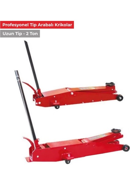 Profesyonel Tip Arabalı Kriko 2 Ton fiyatları