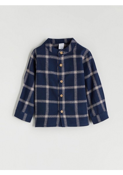 Lcw Baby Lacivert Ekose Erkek Bebek Gömlek ve Pantolon 2'li fiyatları