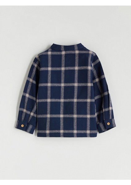 Lcw Baby Lacivert Ekose Erkek Bebek Gömlek ve Pantolon 2'li fırsatları