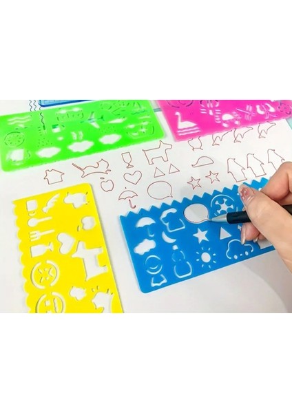 Yaratıcı Eğitici Öğrenci Şablon Seti 4 Lü Paket fiyatları