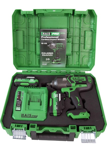 Haıspro RB-818 Profesyonel Darbeli Somun Sıkma 1300 Nm 21 V modelleri