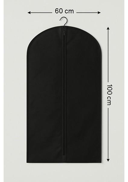 Siyah Tela Kumaş Elbise Kılıfı – 60X100 cm Takım Elbise Koruma Hurcu fiyatları