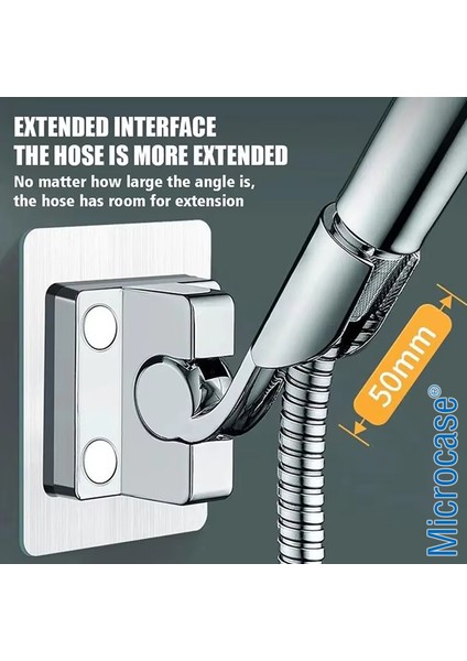 Çok Yönlü Duş Başlığı Tutucu 180° Dönebilen Banyo Askısı 2 Adet AL5368 indirimleri