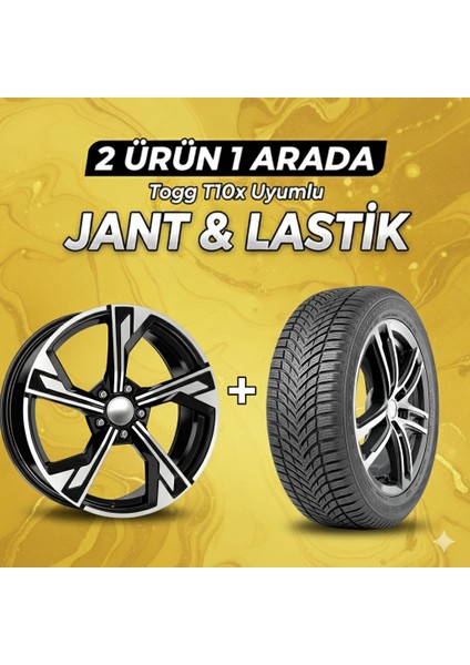 Togg T10X Uyumlu 225/60R18 Dört Mevsim Lastiği 4 Adet YILI:2025 + DY338 Bd 18"jant 4 Adet