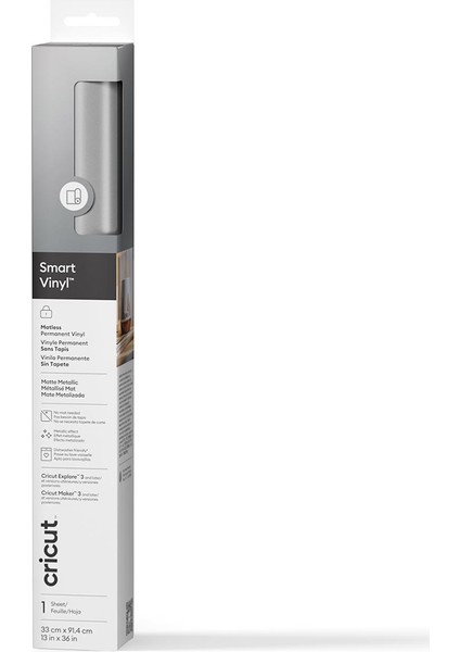 Crıcut 2011611 Smart Vinil Kalıcı 33X91CM 1 Sayfa Mat Gümüş