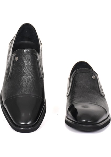 Hakiki Açma Deri Siyah Erkek Kösele Ayakkabı Bağcıklı - K1620 modelleri