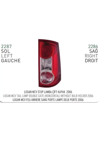2286 Stop Lambasi Sag 8200864610
