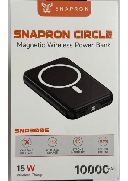 SNP-3005 10.000MAH Kablosuz Hızlı Şarj Magsafe Powerbank modelleri