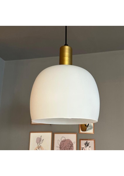 Dijon Beyaz Cam Sarkıt Avize Gold Fener Başlık Salon Mutfak Avizeleri Pastane Modelleri modelleri