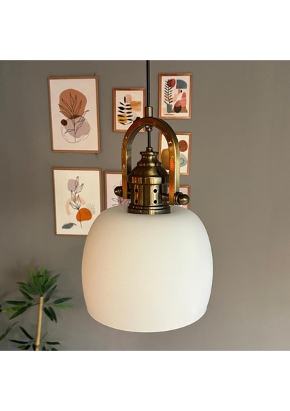 Dijon Beyaz Cam Sarkıt Avize Delikli Eskitme Başlık Salon Mutfak Avizeleri Pastane Modelleri fırsatları