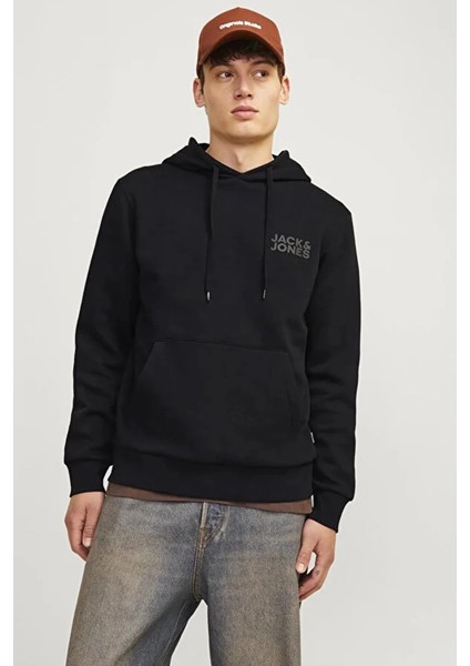 Jack&jones 12152840 Kapsonlu Erkek Sweat - Siyah