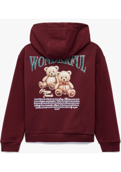 Pamuklu Uzun Kollu Baskılı Kapşonlu Sweatshirt fiyatları