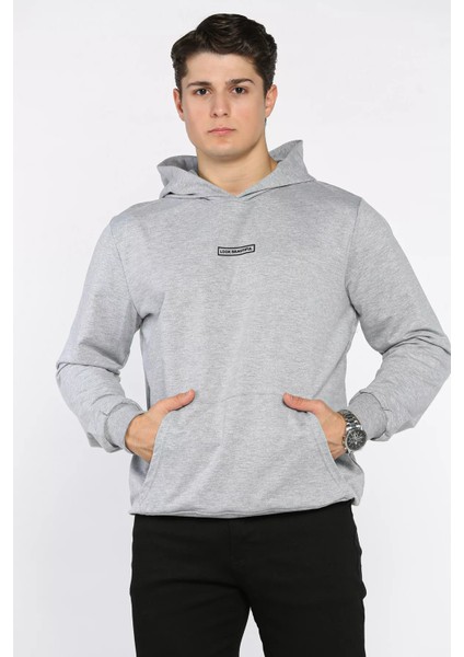 Kapüşonlu Kanguru Cepli Erkek Sweatshirt P-00018574