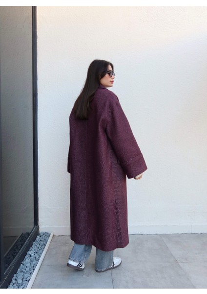 Balıksırtı Desen Cepli Uzun Kaban indirimleri