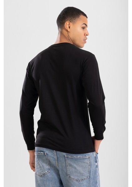 Erkek Bisiklet Yaka Uzun Kol Fanila Tişört Siyah fiyatları