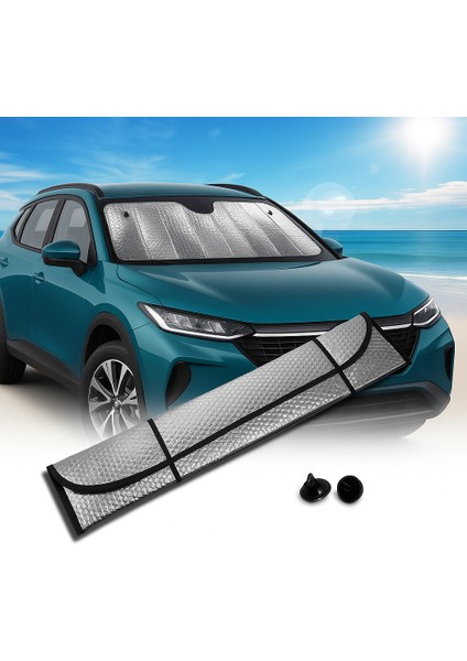 Katlanabilir Oto Ön Cam Güneşlik Isı Önleyici Araç Perdesi Toyota Corolla Fiat Egea Nissan Qas