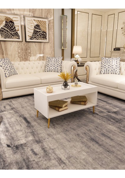 Sahra Orta Sehpa | Beyaz - Beyaz