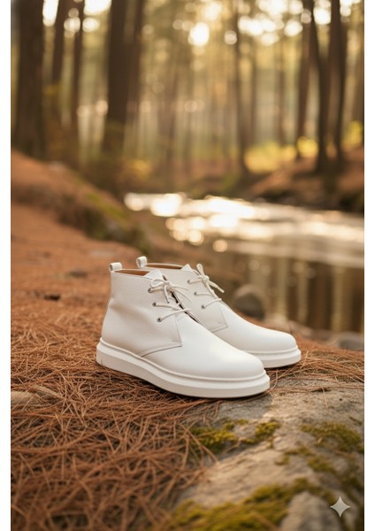 ZRJ207 Bağcıklı Ortopedik Taban Beyaz Erkek Spor Bot fiyatları