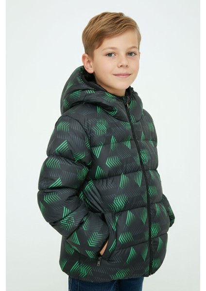 Erkek/kız Çocuk Kapüşonlu Su ve Rüzgar Geçirmez Cepli Kışlık Şişme Mont indirimleri