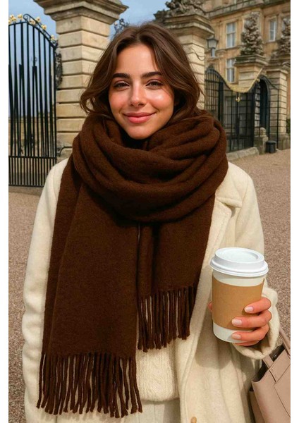 Kadın Özel Karışımlı Akrilik Atkı Şal