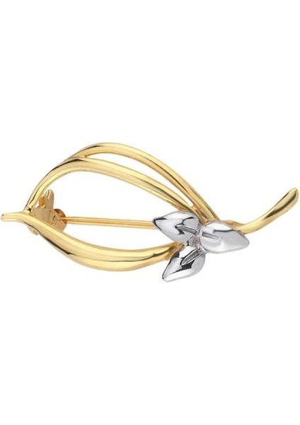 14 Ayar Zarif Tasarım Altın Yaka Iğnesi