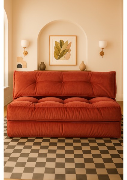 Yataklı Koltuk Mocca Çift Kişilik Kiremit