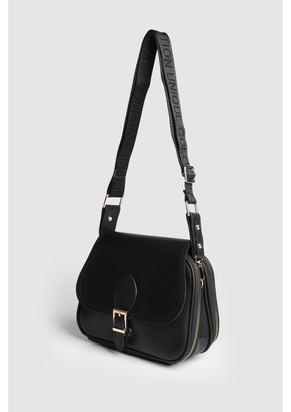 Lagraccio Paris Kadın Nocpe Çok Bölmeli Çapraz Çanta Siyah