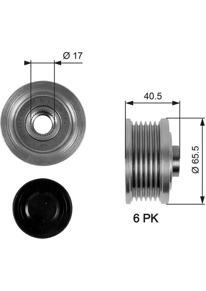 OAP7032 Alternator Kasnagi 1204413 3117179J00 93182514