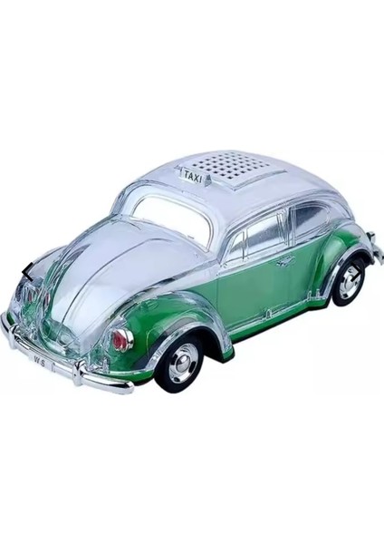 1937 Model Klasik Taksi Araba Kablosuz Bluetooth Hoparlör Speaker Tws Aux Fm Radyo Sd Kart USB