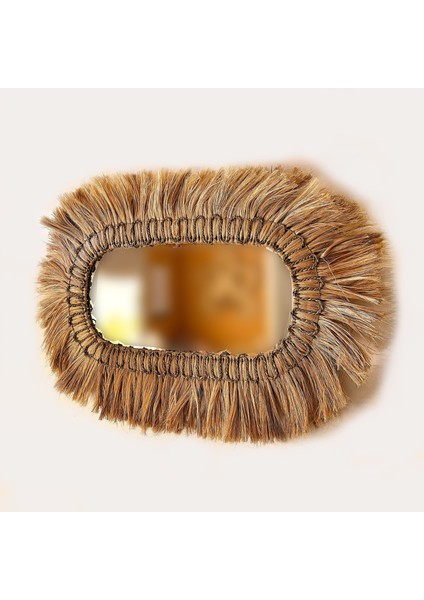 Mylamp Tribal Doğal Abaka El Yapımı Duvar Aynası 110X75 cm modelleri