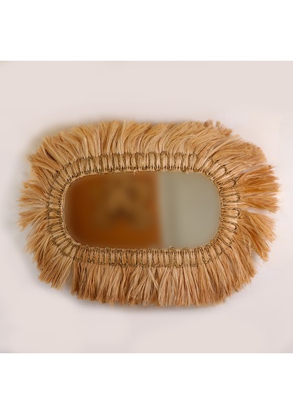 Mylamp Tribal Doğal Abaka El Yapımı Duvar Aynası 110X75 cm fırsatları
