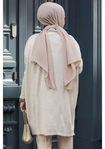 Bej Tesettür Triko Panço 3399BEJ modelleri