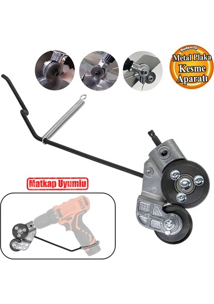 Metal Plaka Sac Kesme Aparatı Matkap Ucuna Takılabilir Endüstriyel Güçlü Kesim Başlığı Daire Testere