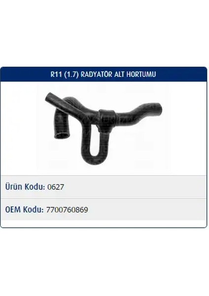 M0627 Radyator Hortumu Alt 7700760869