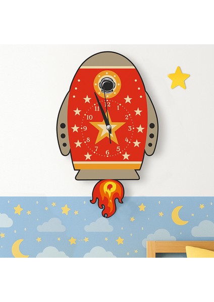 Roket Duvar Saati