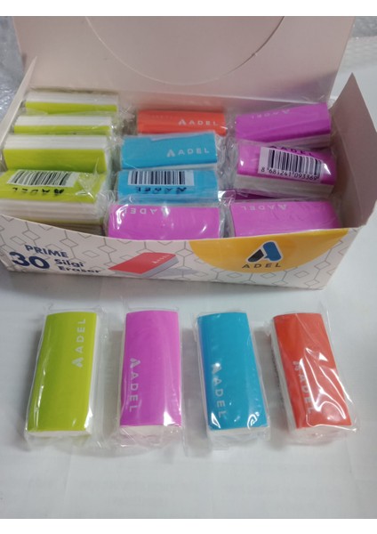 Prime Canlı Renkler 4 Renkli Silgi 4 Lü Set