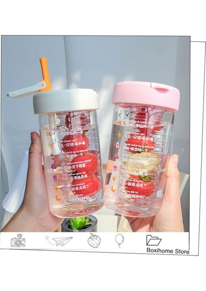 Cam Detoks Matara Süzgeçli Pipetli Detoks Su Matara Detoks Şişe Gıdaya Uygun Pp+Pc ve Bpa Içermez modelleri