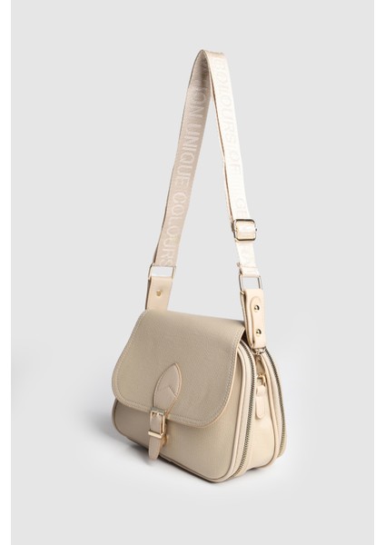 Lagraccio Paris Kadın Nocpe Çok Bölmeli Çapraz Çanta Vizon