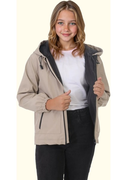 Erkek/Kız Çocuk Kapüşonlu Su ve Rüzgar Geçirmez Cepli Kışlık Yağmurluk modelleri