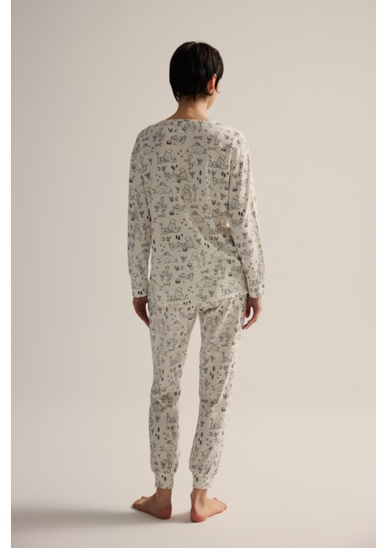 Kadın Pamuklu Uzun Kollu Pijama Takımı fırsatları