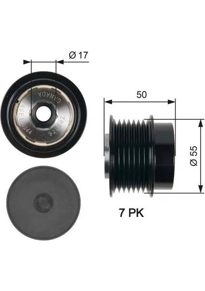 OAP7017 Alternator Kasnagi 274150W040 274150W041 274150W042